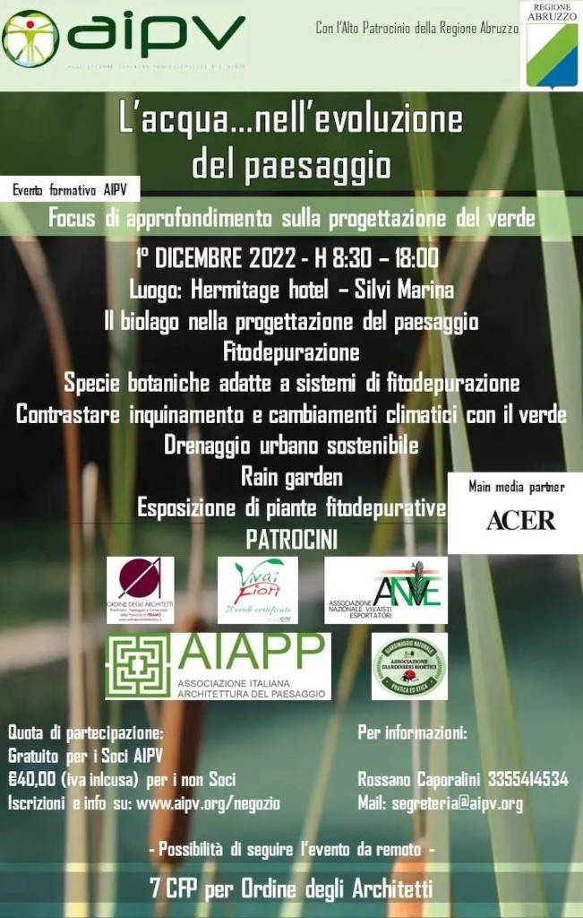 Conferenza AIPV Abruzzo acqua paesaggio