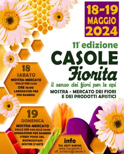 Locandina mostra dei fiori Casole d'Elsa